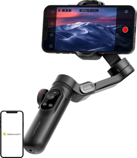 Aochuan Smart X Pro estándar – estabilizador de 3 ejes para teléfono (negro)