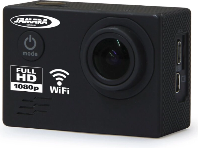 JAMARA Camara Full HD Pro WiFi V2 cámara de acción negra
