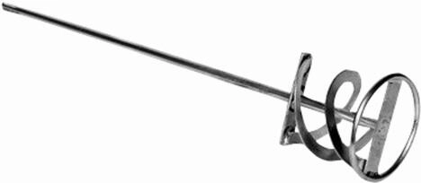 Espiral mezcladora 140 × 600 mm M14 de giro a la derecha, galvanizada