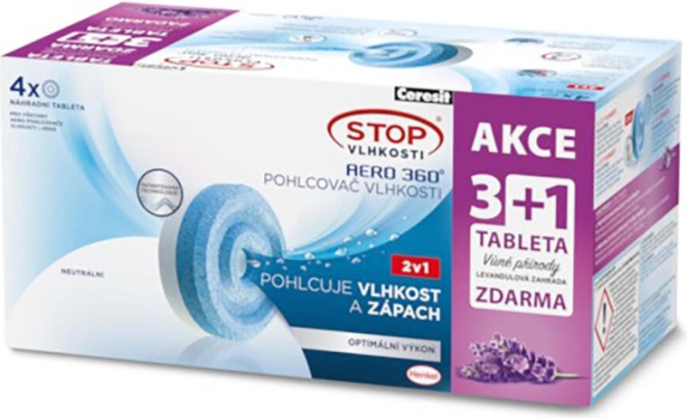 Recambio para absorbente de humedad AERO 360 lavanda 4×450 g