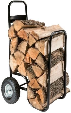 Carro para leña con ruedas inflables, capacidad de carga 80 kg