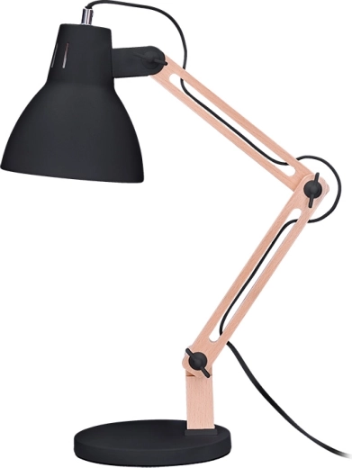 Lámpara de mesa Solight Falun E27 negra
