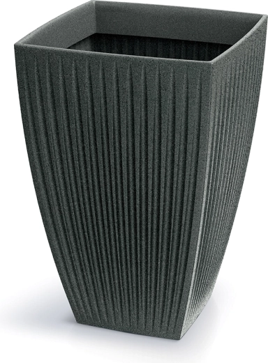 Maceta Latia Square High 40 × 40 × 58 cm – granito negro