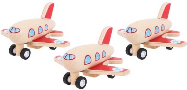 Avión de madera de cuerda
