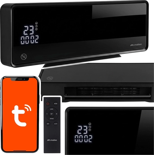Cortina de aire Maltec PT5800W-BL con Wi‑Fi y mando a distancia