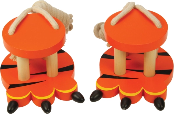 Huellas Caminadoras de Madera de Tigre
