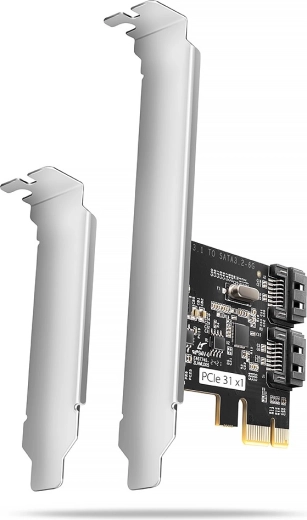 Controlador PCIe 2× SATA 6G interno con chipset JMB582 SP & LP