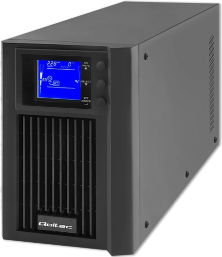 Fuente de alimentación de respaldo UPS online 2 kVA (1,6 kW) con onda sinusoidal pura y LCD