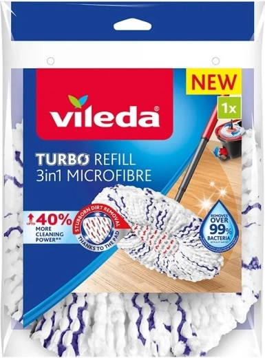 Recambio para mopa giratoria Turbo 3 en 1 Microfibre