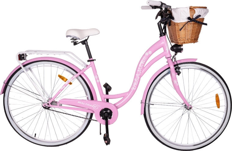 Bicicleta urbana MalTrack 28" singlespeed Milk Pink + White - 1 pieza