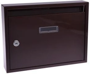 Buzón para edificios de apartamentos 320 × 240 × 60 mm marrón sin agujeros