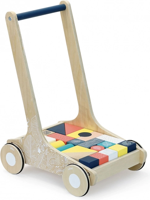 Vilac carrito de madera con bloques de colores Canopée
