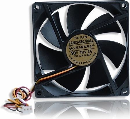 Ventilador para ordenador de 90 × 90 × 25 mm, 3 pines, rodamiento de bolas