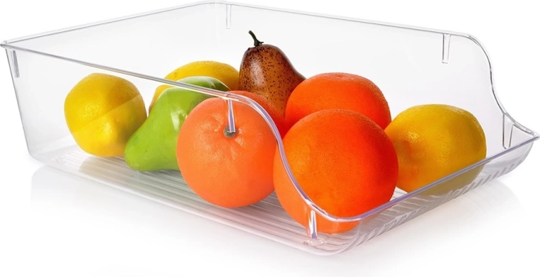 Organizador para nevera 35 × 22,5 × 10 cm – caja de plástico transparente