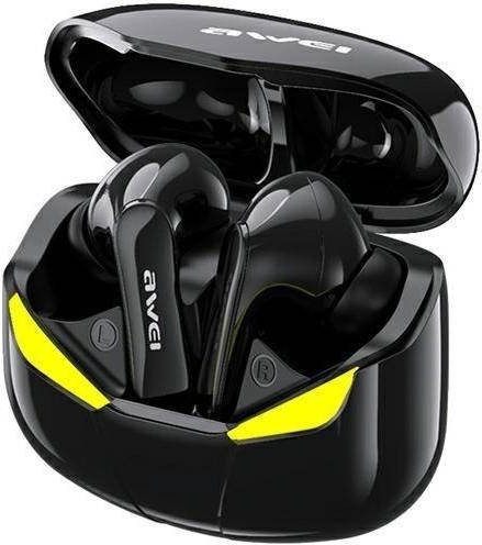 Auriculares inalámbricos Awei T35 con base de carga para jugadores, negros