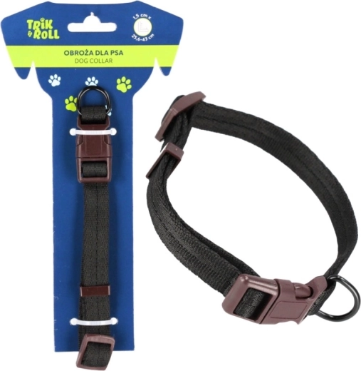 Collar negro ajustable para perro con cierre de clic