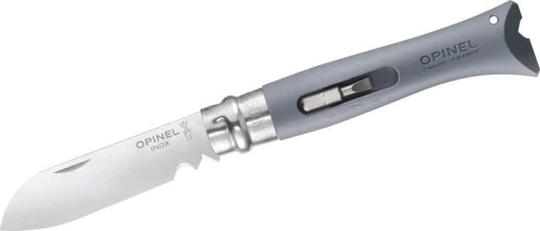 Opinel N°09 DIY cuchillo de bolsillo multifunción gris 8 cm