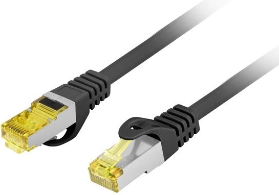 Cable patch categoría 6a S/FTP LSZH 0,25 m negro