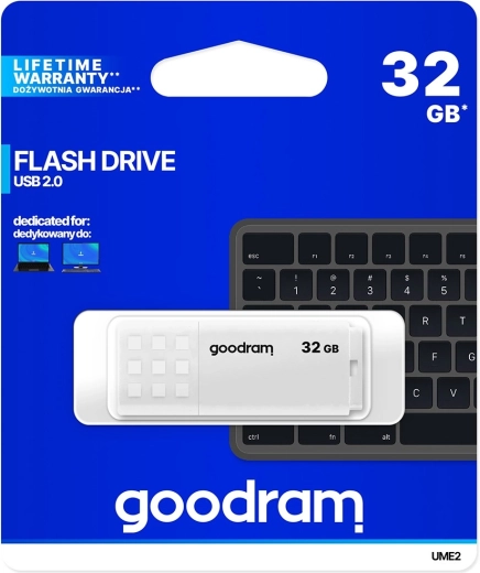 Unidad flash USB GOODRAM UME2 32 GB USB 2.0 blanca