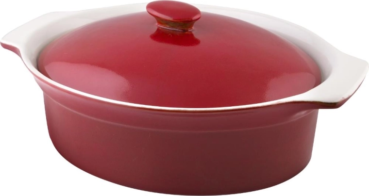 Fuente de horno ovalada Lamart Casa con tapa