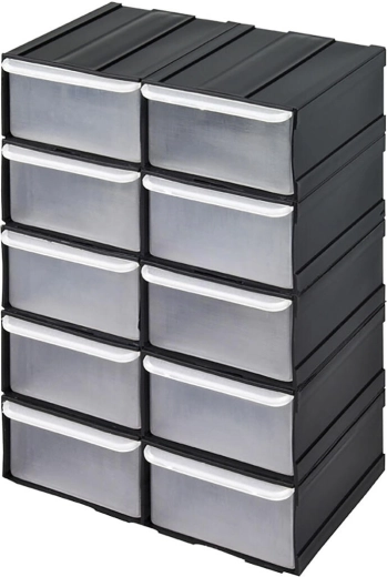 Organizador de taller con 10 cajones 155 × 100 × 225 mm