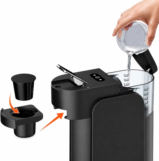 Diseño negro compacto para la encimera de la cocina