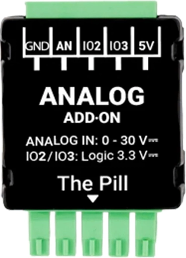 Módulo analógico Shelly 0–30 V para Shelly the Pill