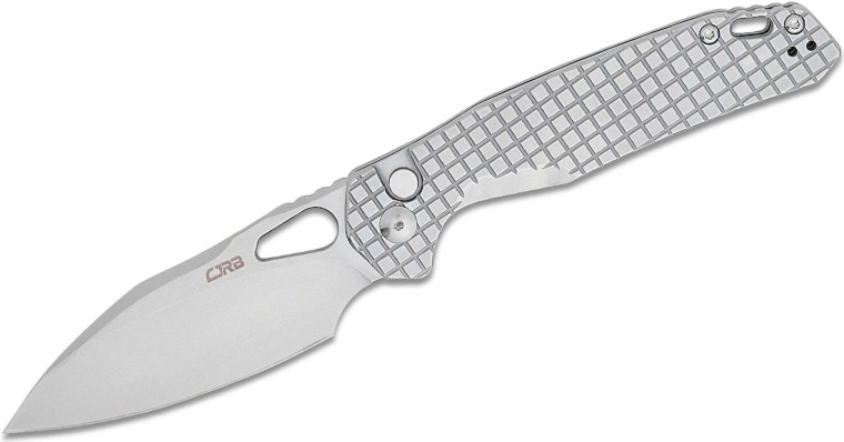 Navaja plegable CJRB Frack stonewash, totalmente metálica - 1 pieza