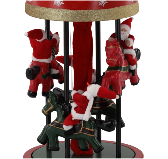 Carrusel LED navideño con melodía y movimiento, 60 cm