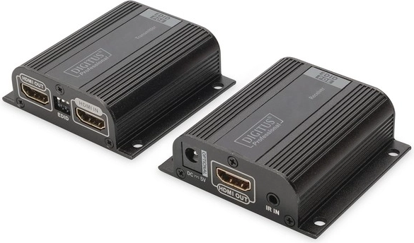 Extensor HDMI por cable de red hasta 50 m, 1080p 60 Hz, EDID, HDMI Loop Out, IR, PoC