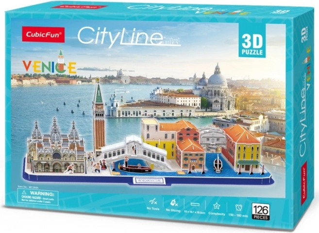 Panorama de rompecabezas 3D Venecia - 126 piezas