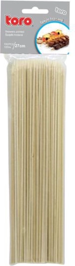 Brochetas afiladas de madera de tilo 27 cm TORO – 100 uds