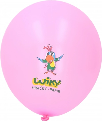 Globos inflables rosas con estampado Wiky – 100 uds.