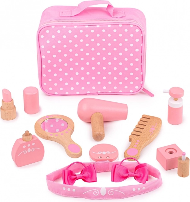 Bigjigs Toys set de cosmética de madera en maletín (11 piezas)