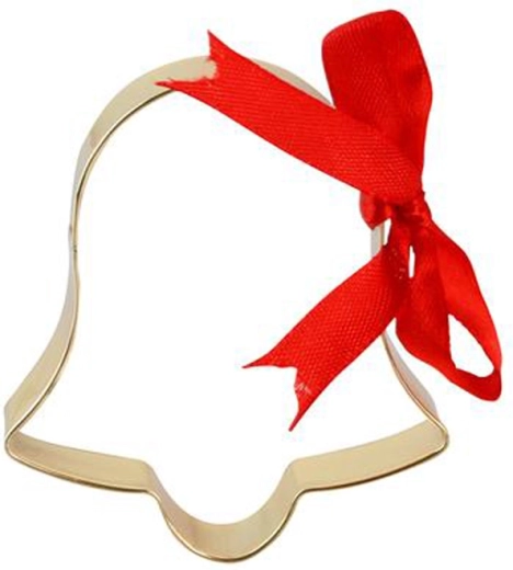 Cortador para galletas dorado en forma de campanita 7 cm TORO