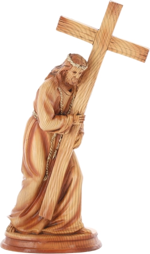 Figura de Jesús con cruz de poliresina 31,5 cm