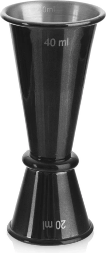 Jigger de barra de acero inoxidable BLACK 20/40 ml
