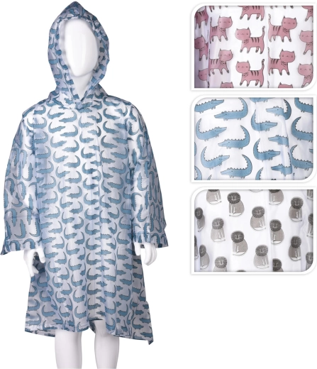 Poncho impermeable infantil de PES – mix de colores
