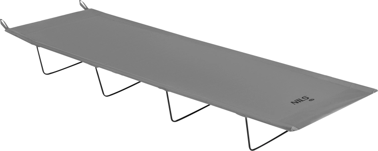 Cama plegable de camping NILS Camp, gris, 190 cm