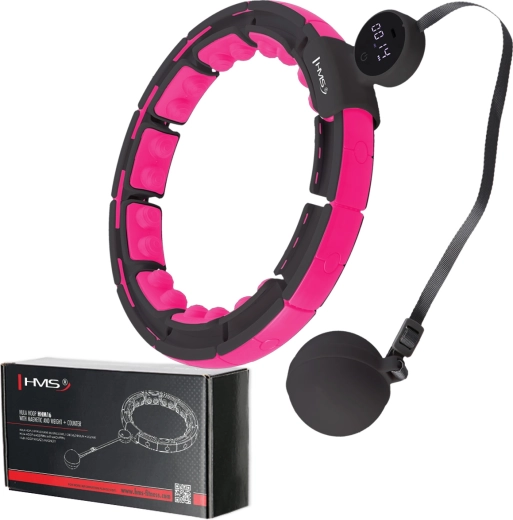 Hula hoop de masaje con peso, imanes y contador – negro