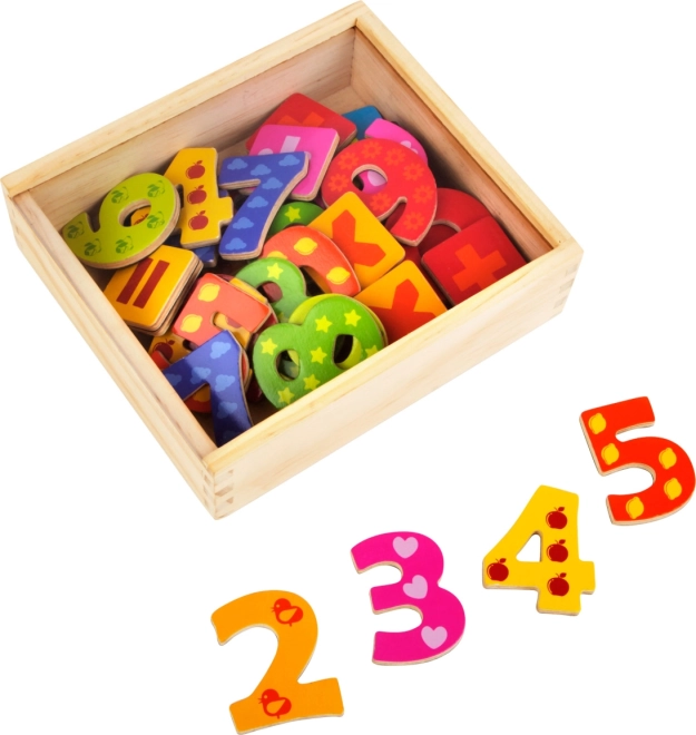 Small Foot números magnéticos de colores de madera 40 uds