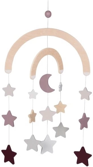 Carrusel colgante de madera Estrellitas moradas