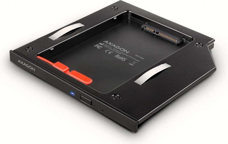 Marco para SSD/HDD para portátil AXAGON 9,5 mm LED aluminio