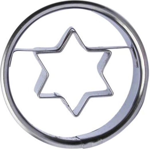 Cortador de galletas con forma de círculo–estrellita 4 cm