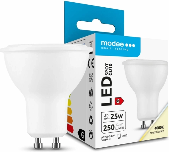 Bombilla LED tipo foco Modee GU10 3 W blanco neutro