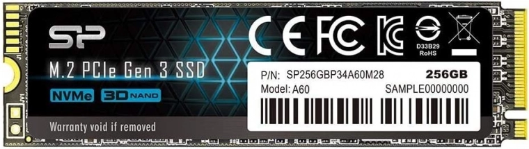 Disco SSD Silicon Power P34A60 256GB M.2 PCIe NVMe