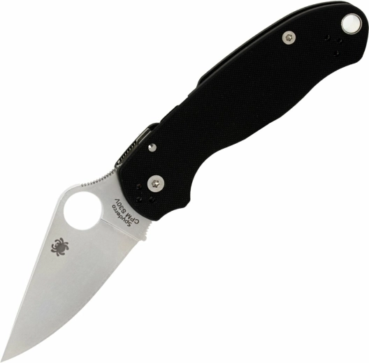Navaja de bolsillo Spyderco Para 3 Black G10, hoja satinada 7,5 cm