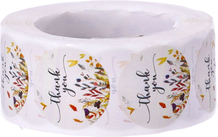 Elegante diseño floral con el texto Thank you