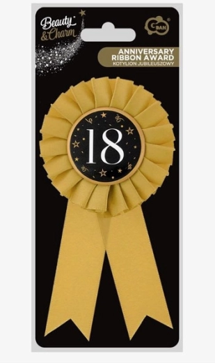 Cotillón para la celebración de los 18 años Beauty&Charm – dorado y negro
