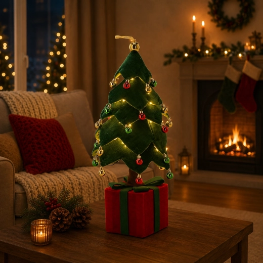 Decoración LED navideña, árbol verde de 70 cm